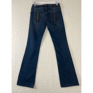 AFFLICTION Jeans Women's‎ Sz 26 x 32 Y2K Vtg Jade Stud Pocket Boot Cut Denim NWT